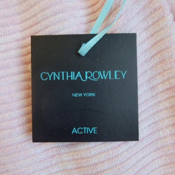 NWT Cynthia Rowley Active Pink Turtleneck Sweater Sweatshirt Ribbed Cowl Neck M - Picture 6 of 12